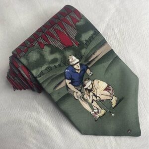 Pebble Beach Neckwear All Silk Golf Club Tie Father Daughter Lessons Made in USA